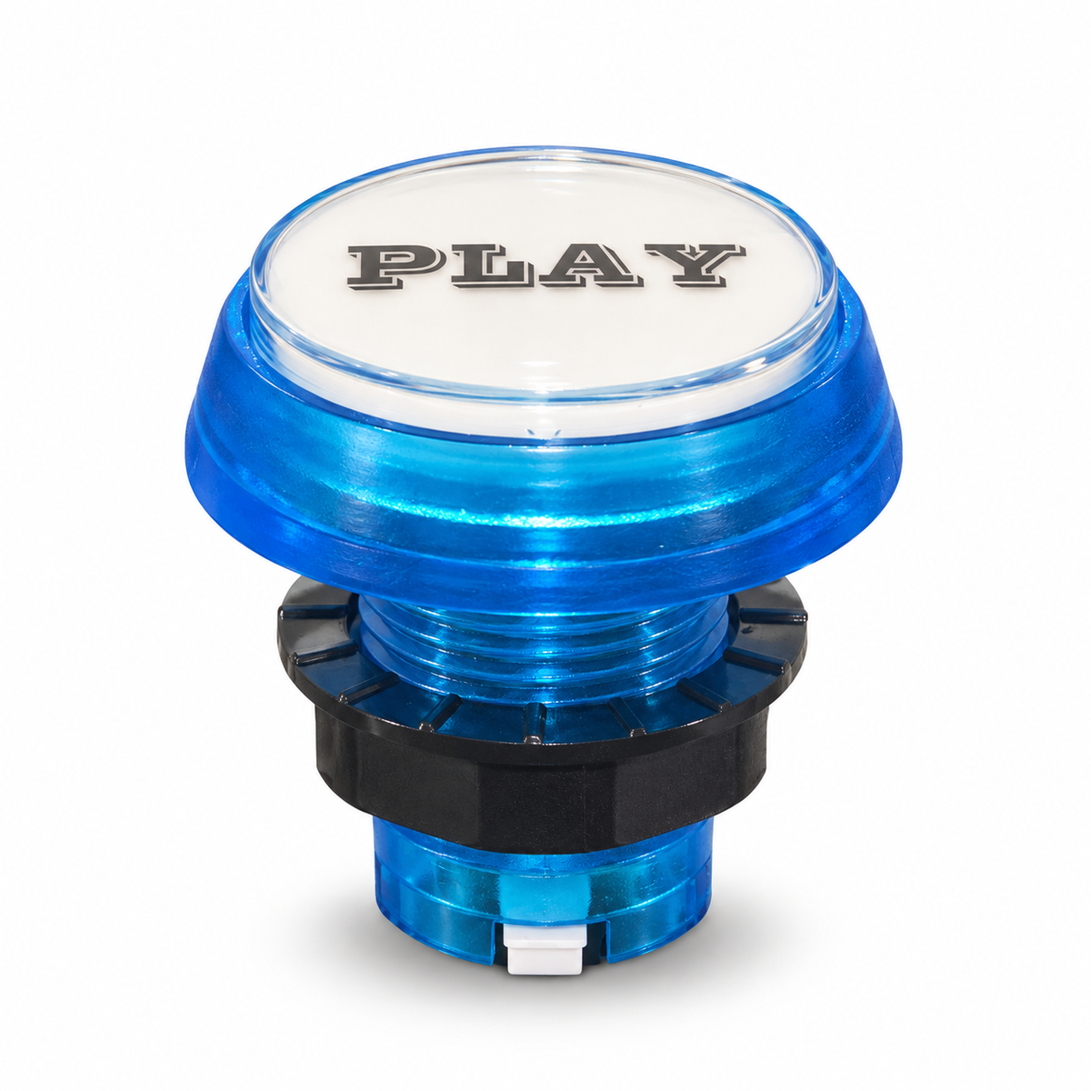 Illuminated Round PLAY Zippy Switch Button Blue - side