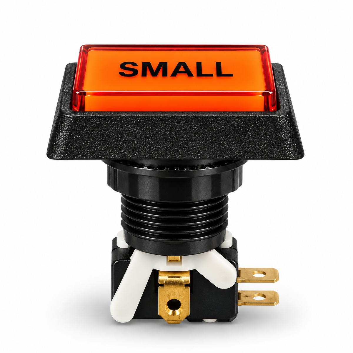 Illuminated Rectangular SMALL Zippy Switch Button - side