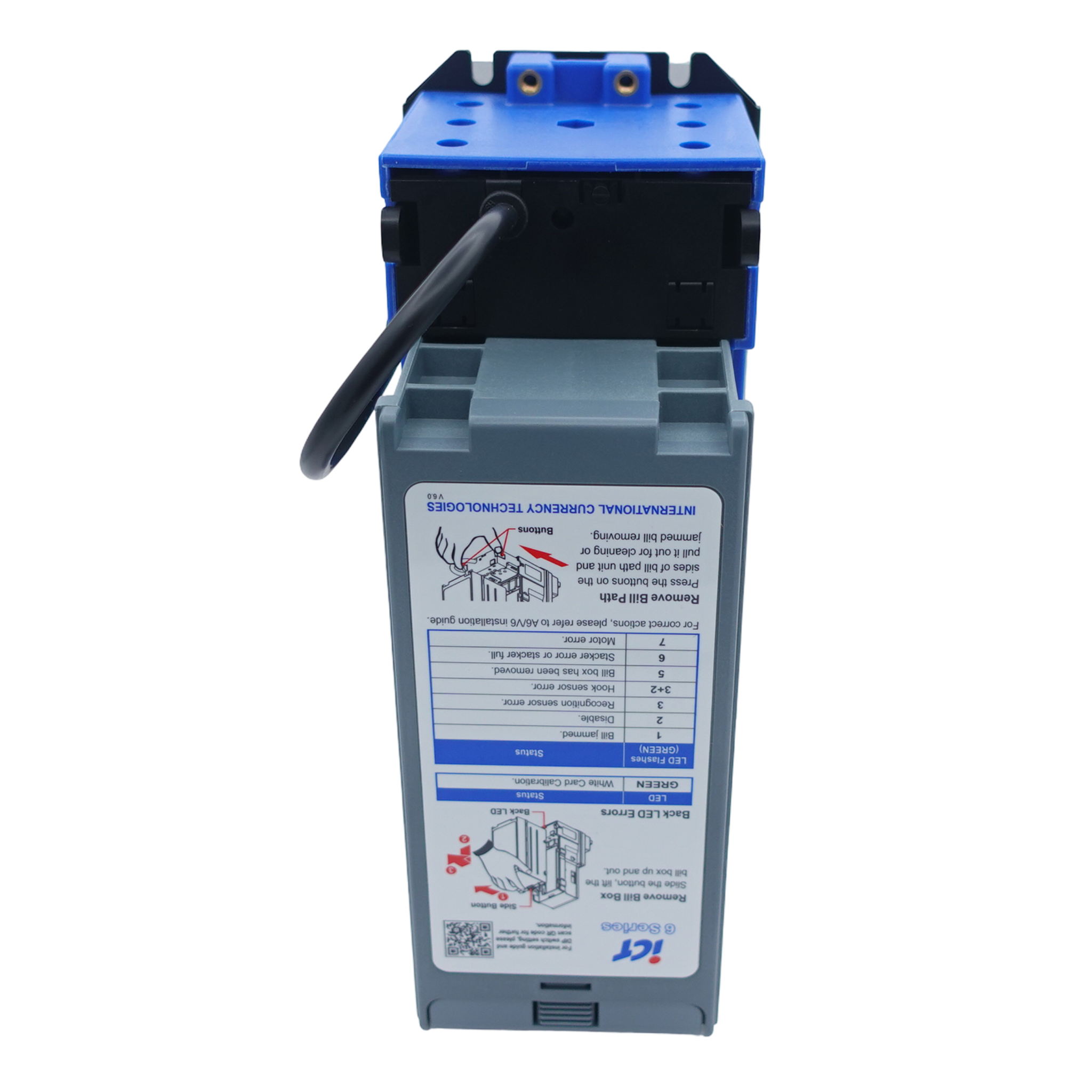 ICT A6E-13FCP-USD4 Bill Acceptor 110V 300 Stacker USD Fitted Bezel