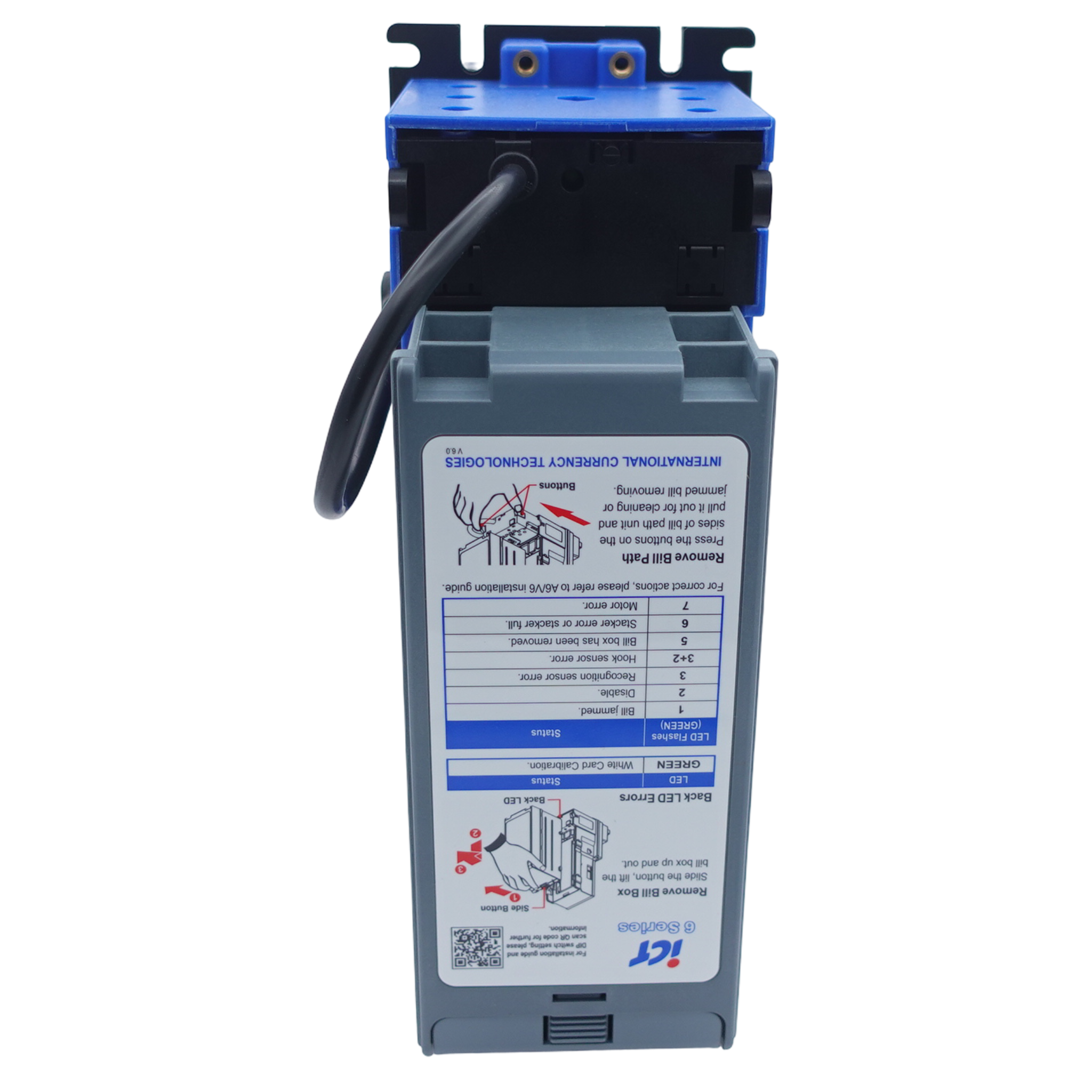 ICT A6E-23SCP-USD4 Bill Acceptor 12V 300 Stacker USD Standard Bezel