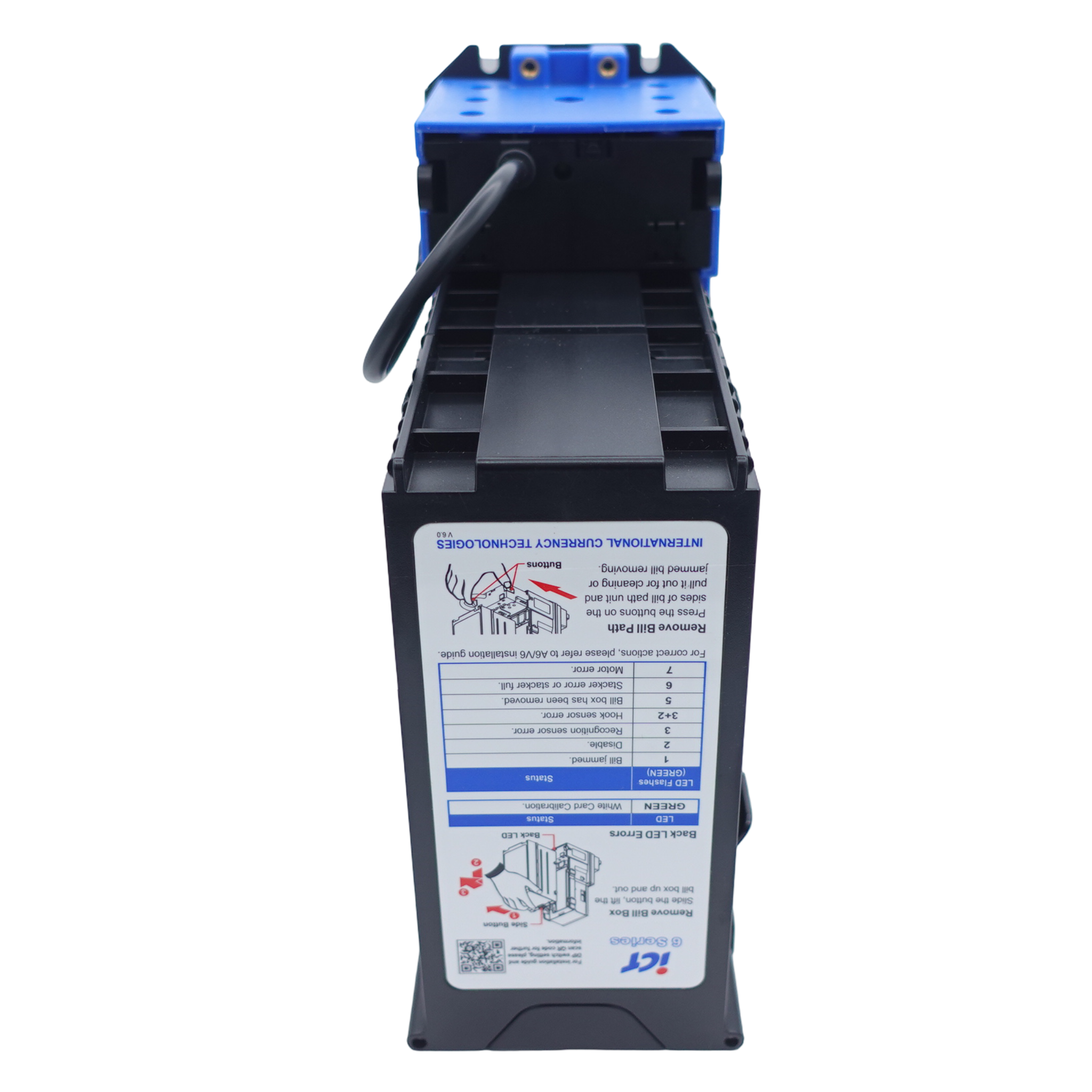 ICT A6E-18F0P-USD4 Bill Acceptor 110V 800 Stacker USD Fitted Bezel