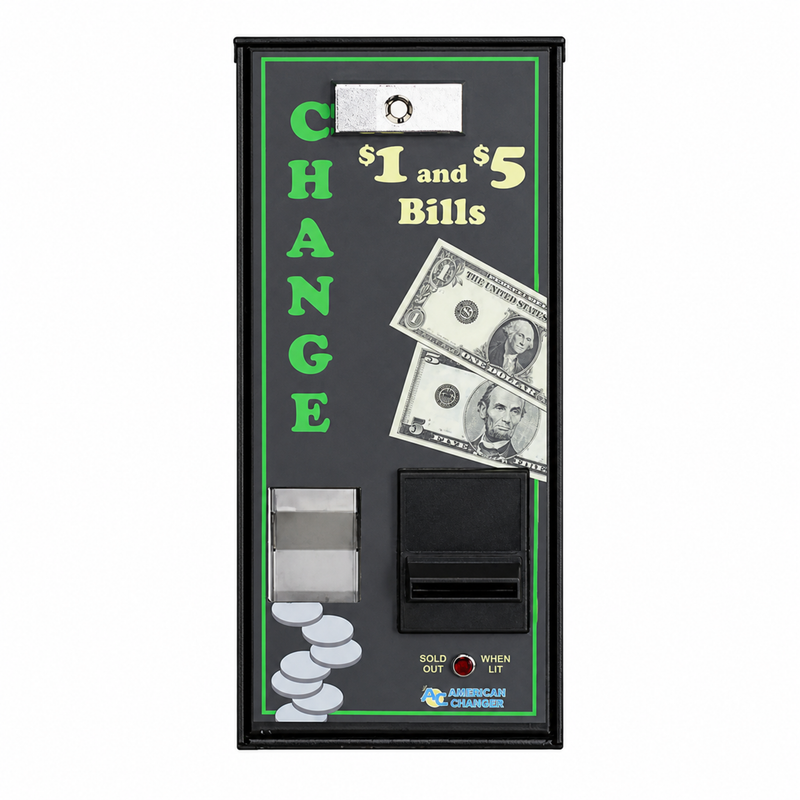 American Changer AC500 Front Load Banknote Changer front view