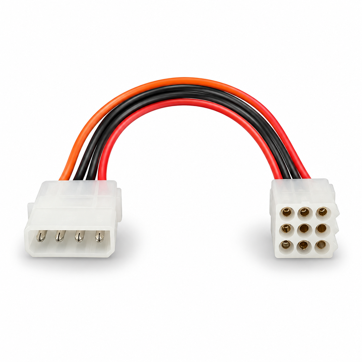 ATX power supply to 8-liner harness adapter, 4-pin to 9-pin