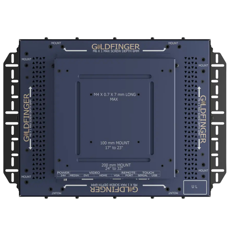 19" Touch Monitor by Goldfinger back view