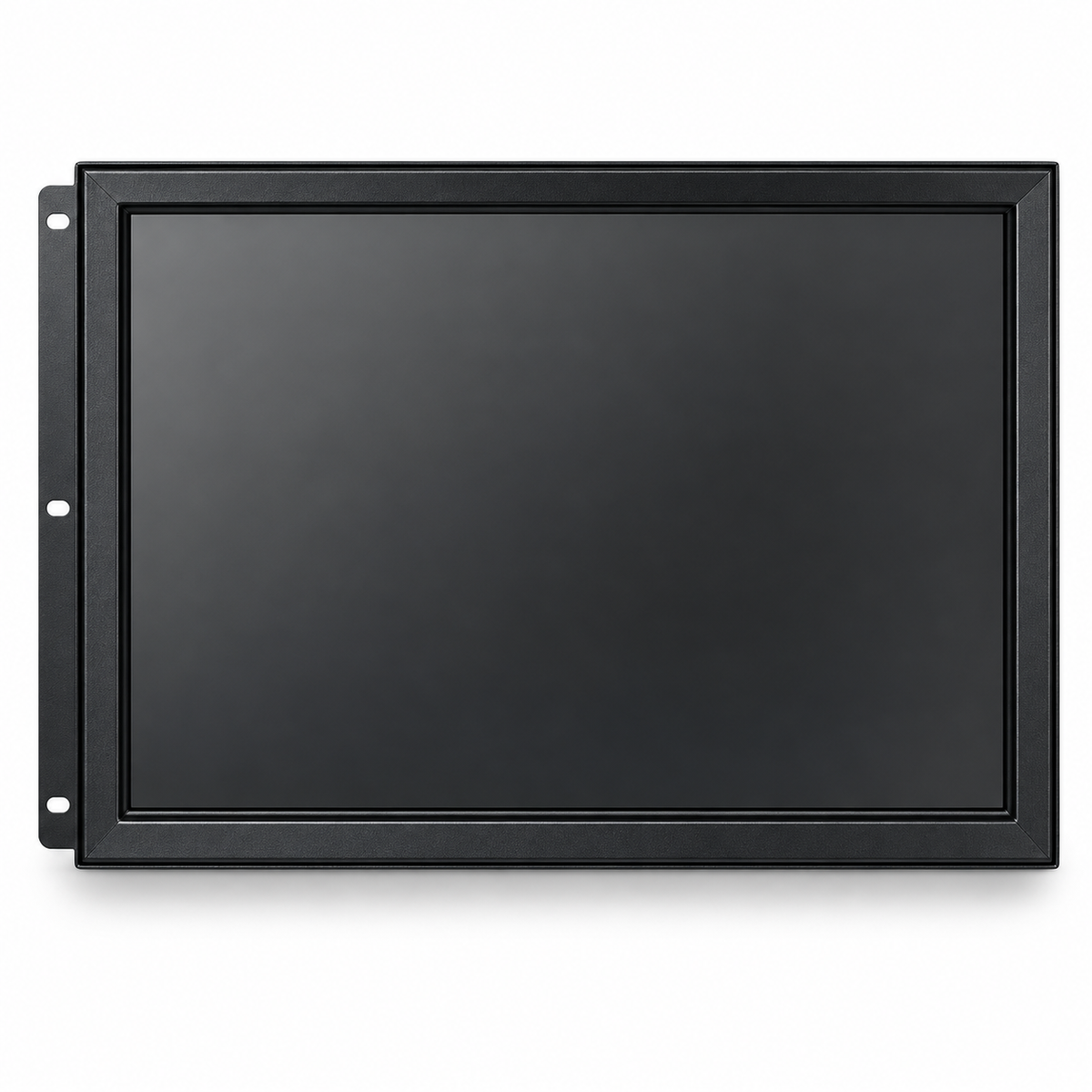 Goldfinger GF17S12A1C 17" monitor with black metal open frame and side mounting flanges