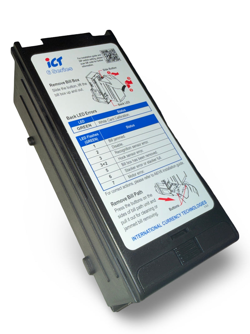 ICT B6-S3-G 6 Series 300 Note Cashbox Grey with Slide Release for ICT Bill Validator
