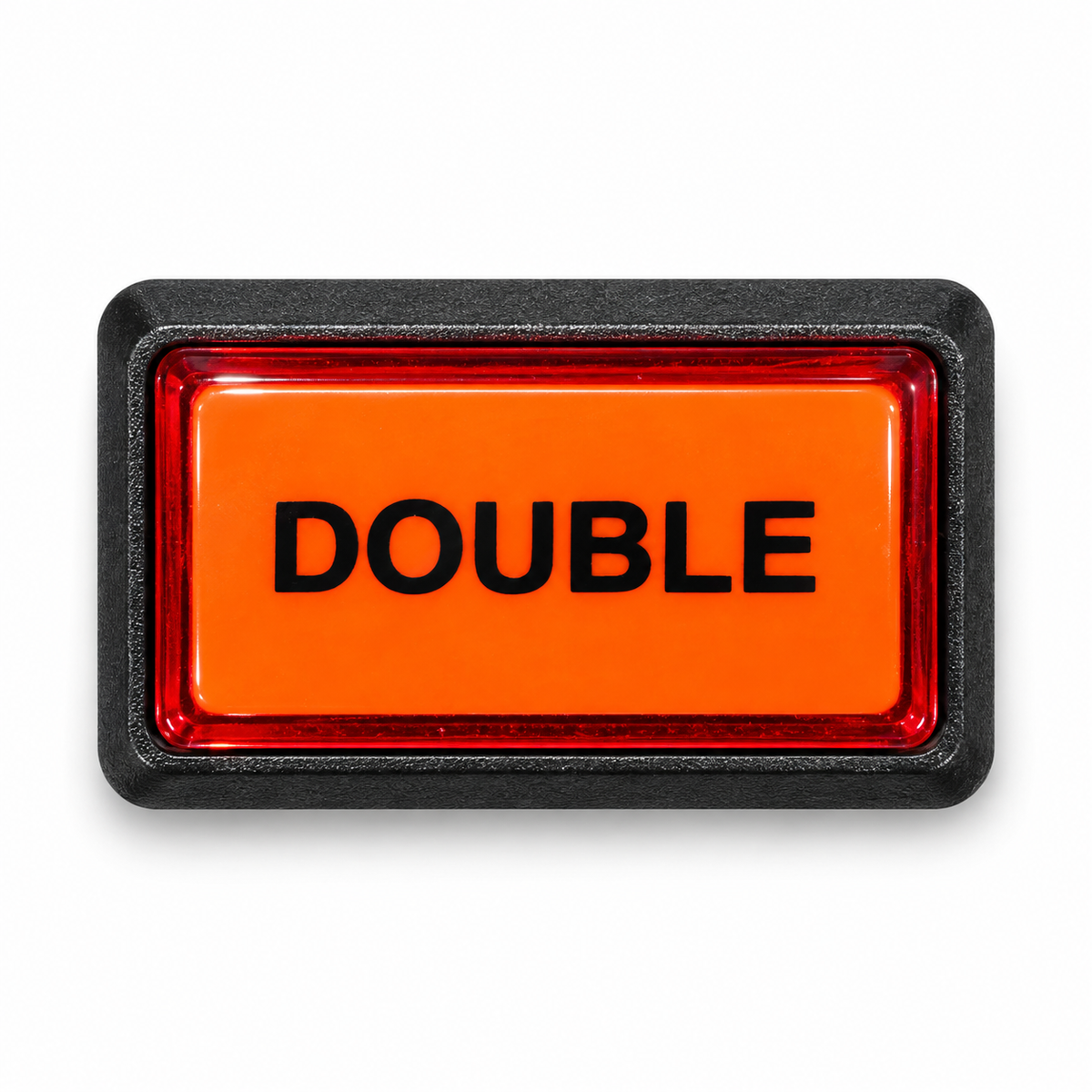 Illuminated Rectangular DOUBLE Zippy Switch Button - face