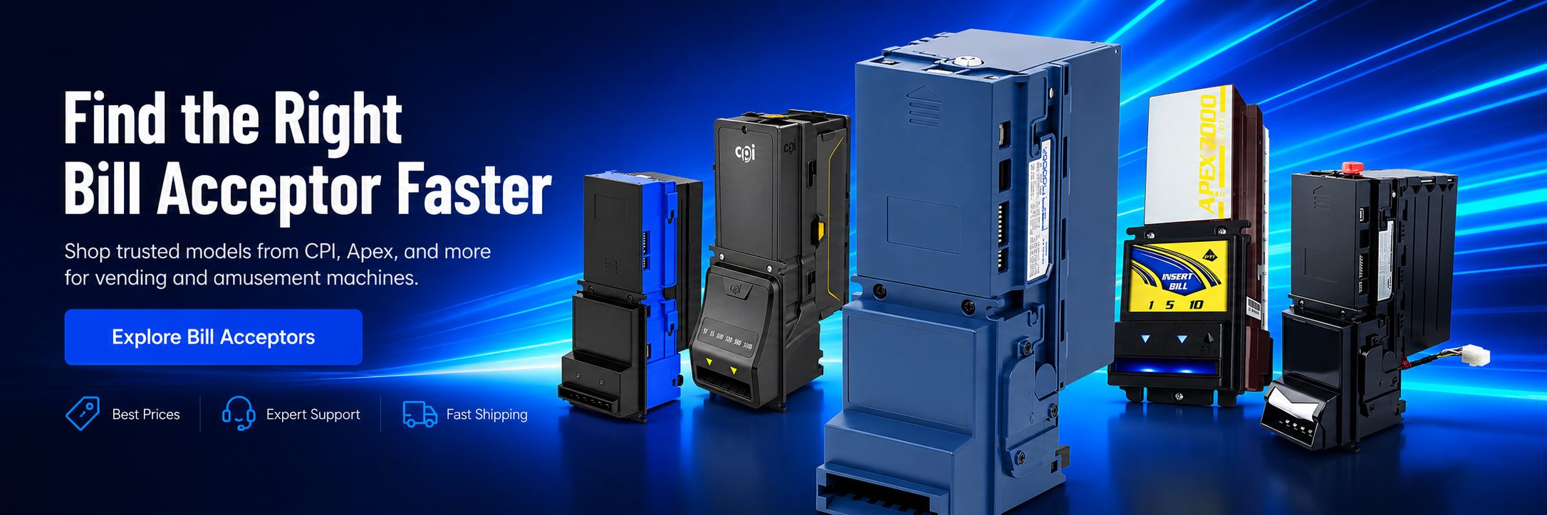 Shop our bill acceptors and payment equipment