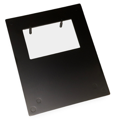 Universal bill acceptor mounting bracket, standard opening style, front view - fits ICT A6 and TAO validators