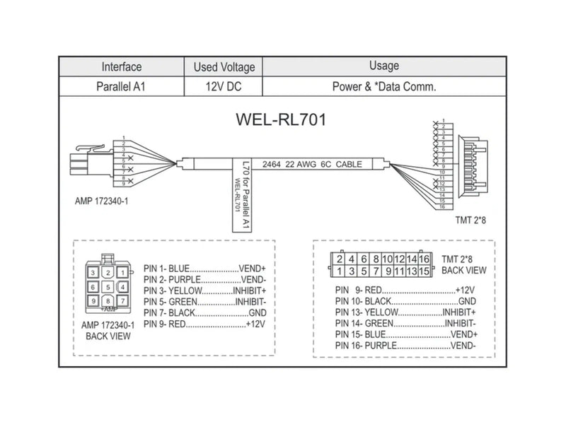 ICT WEL-RL701 Cable