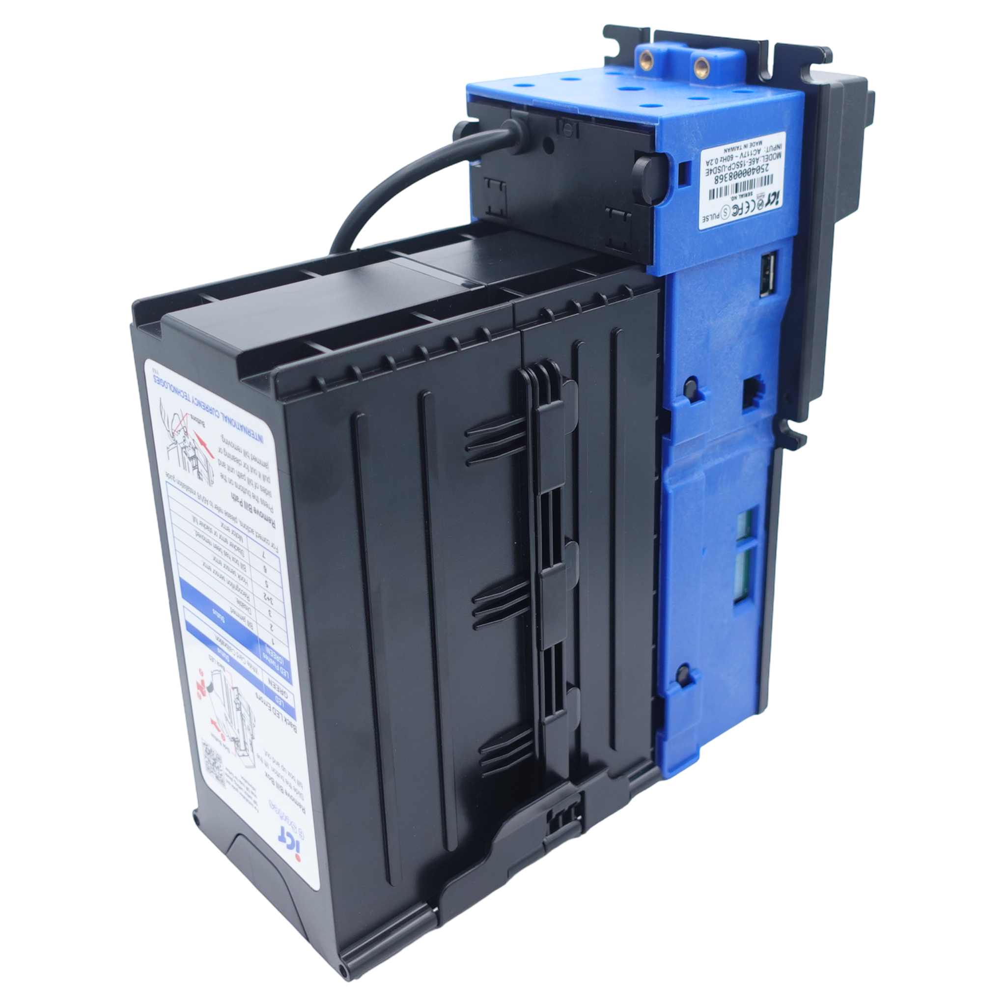 ICT A6E-18SCP-USD4 Bill Acceptor 110V 800 Stacker USD Standard Bezel