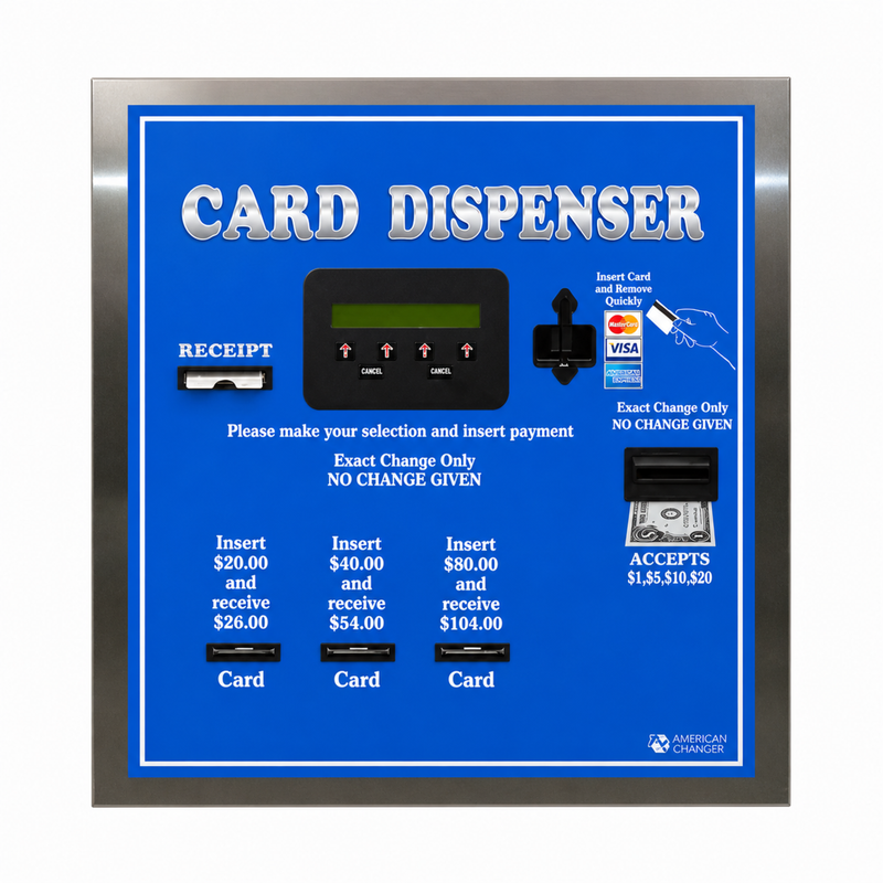 American Changer AC605 Rear Load Pre-Valued Card Dispenser