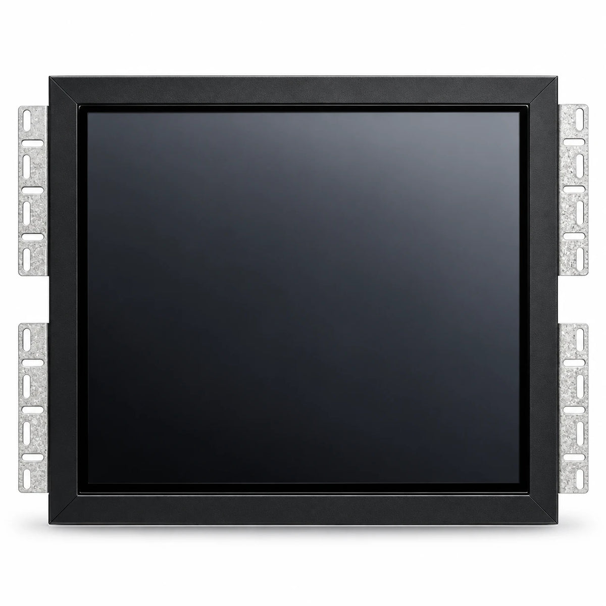 19" BH Vision BH-1903 open-frame touch monitor front view with mounting brackets