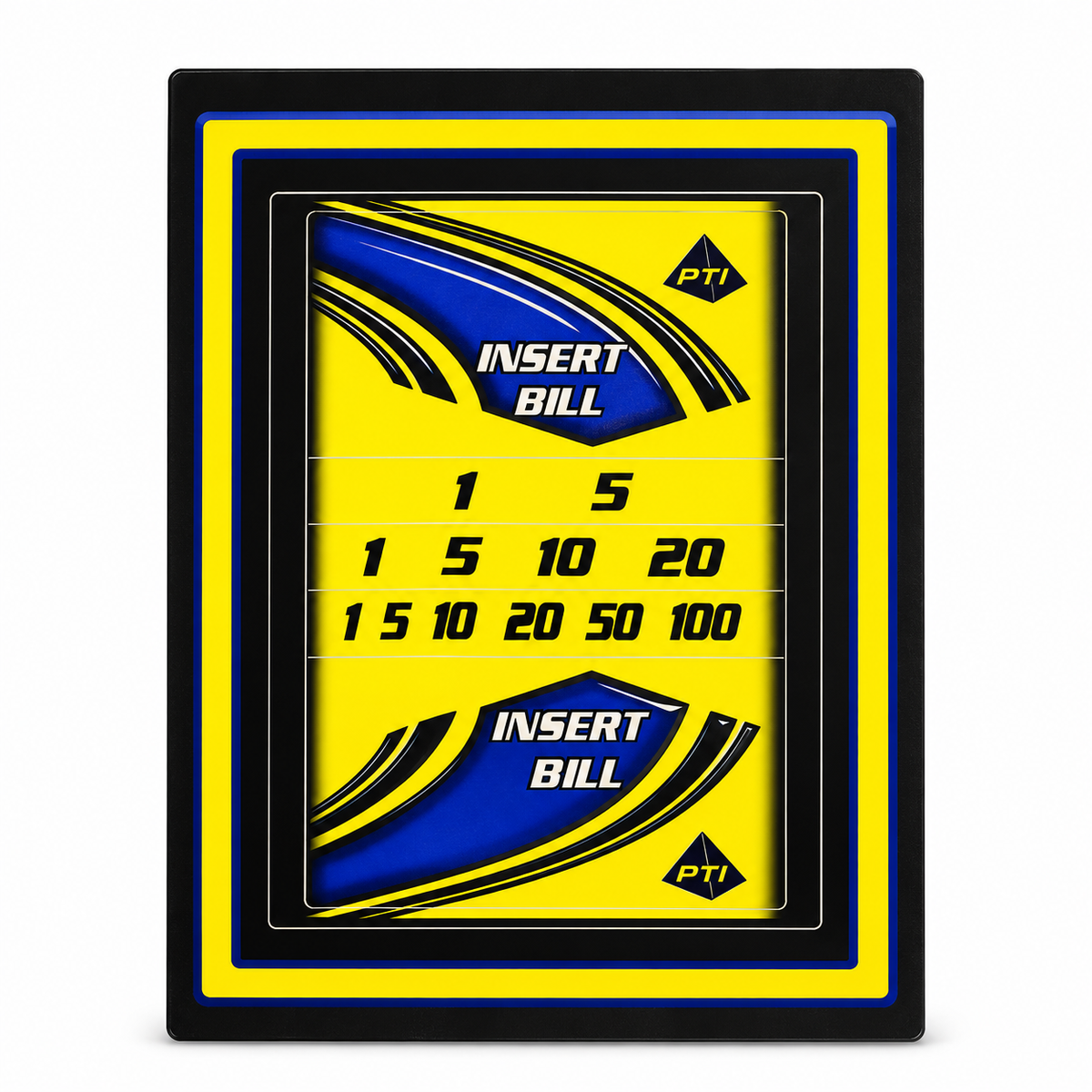 Decal 001 - Pyramid PTI Insert Bill Denomination Decal