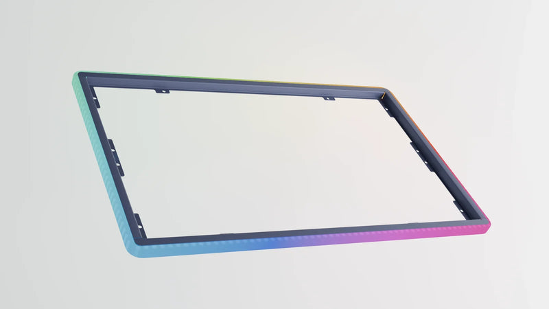 Goldfinger GF-LED-REAR LED frame only, angled rear view with multicolor perimeter lighting