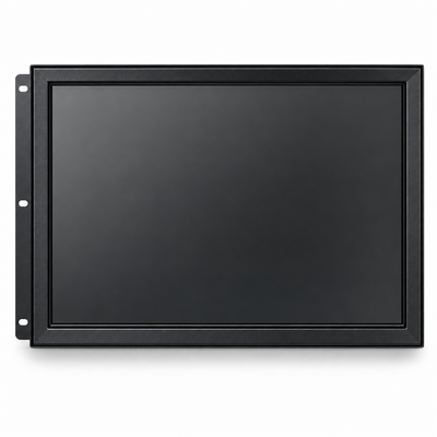 Goldfinger GF17S12A1C 17" monitor with black metal open frame and side mounting flanges