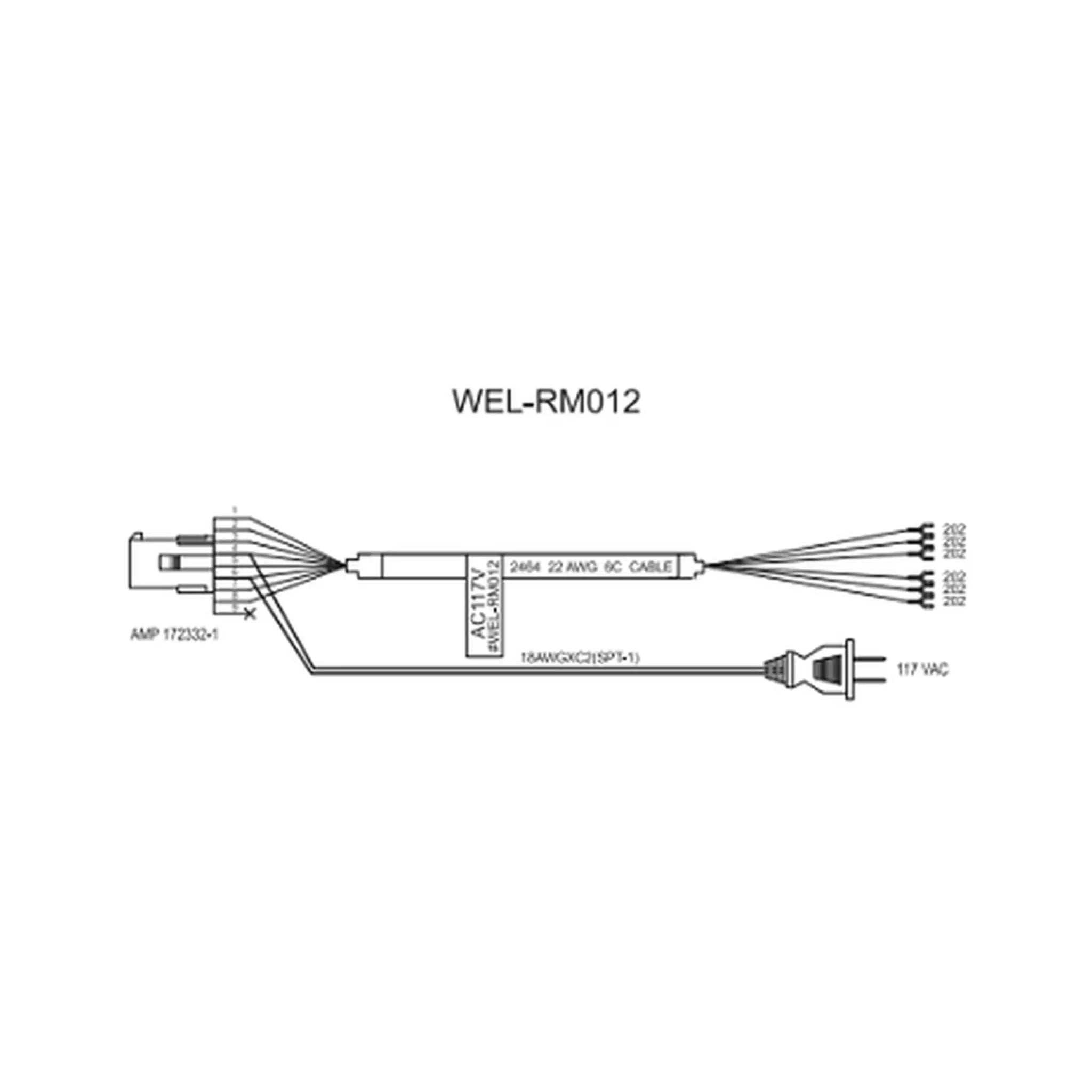 ICT WEL-RM012 110v Fanout Power Cable