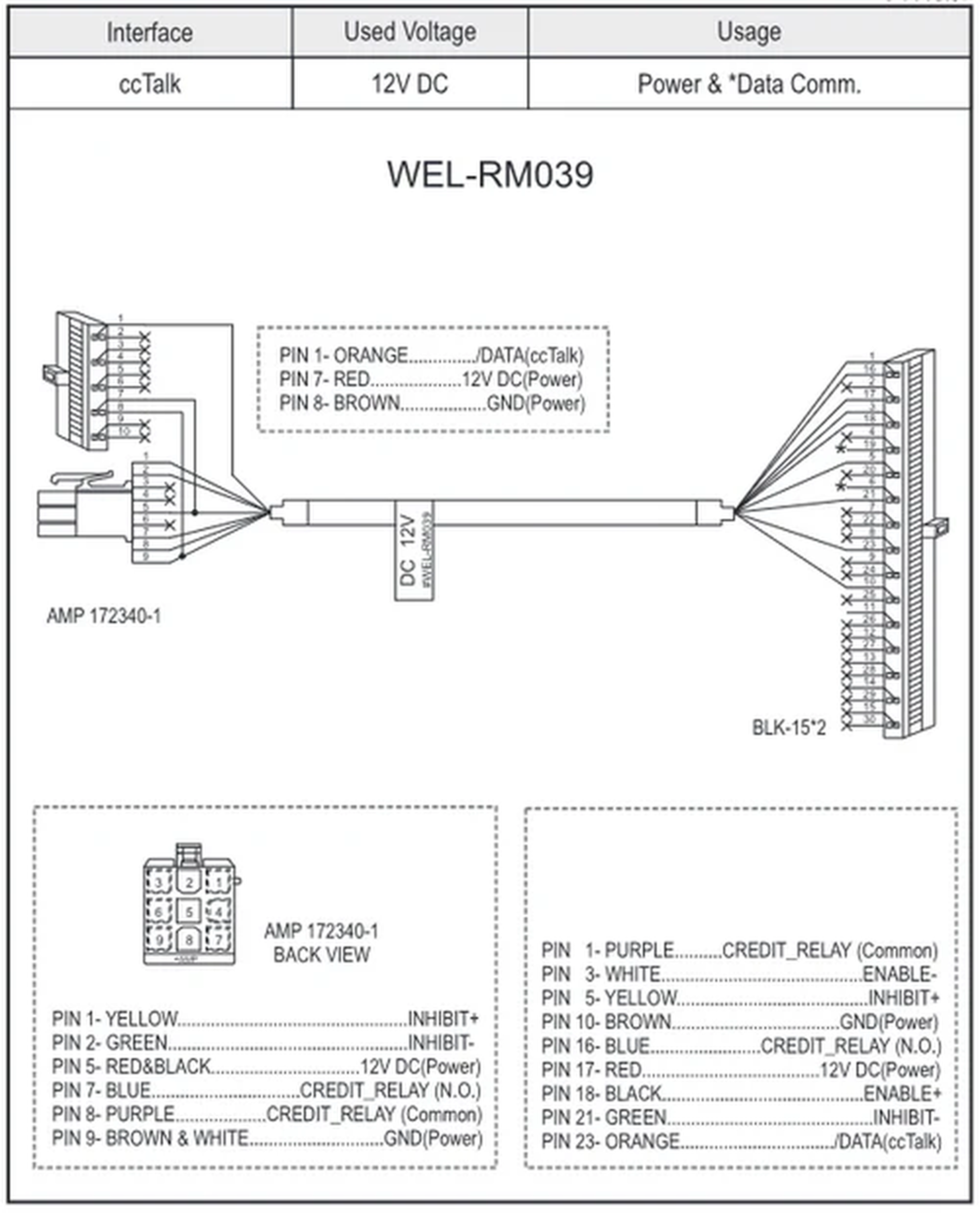 ICT WEL-RM039 Cable