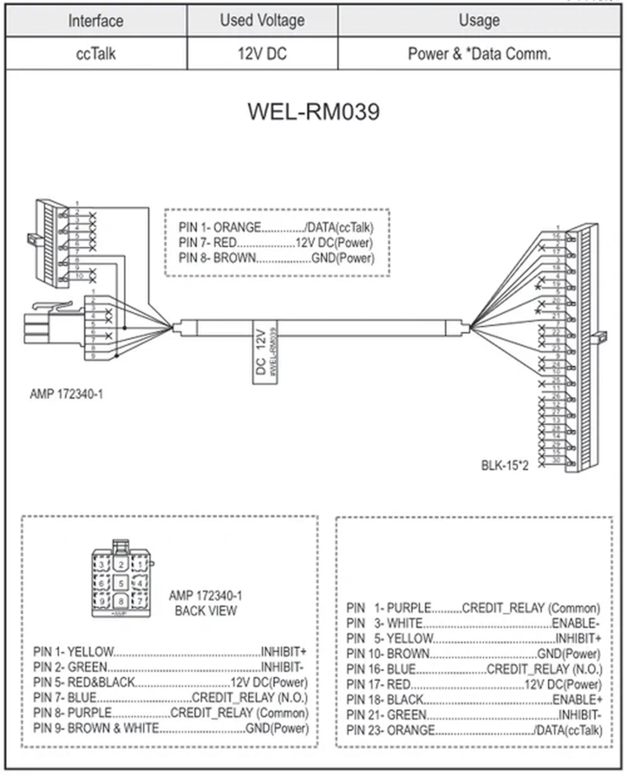 ICT WEL-RM039 Cable