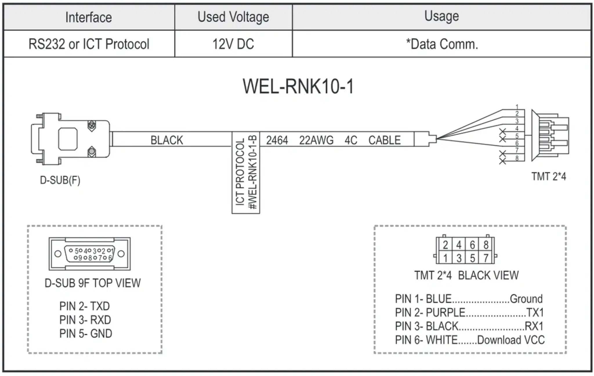 ICT WEL-RNK10-1 Cable
