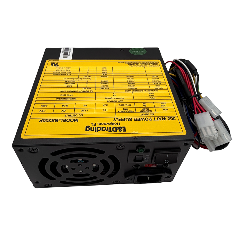 200w 6AMP Pacific Electronics Power Supply back view