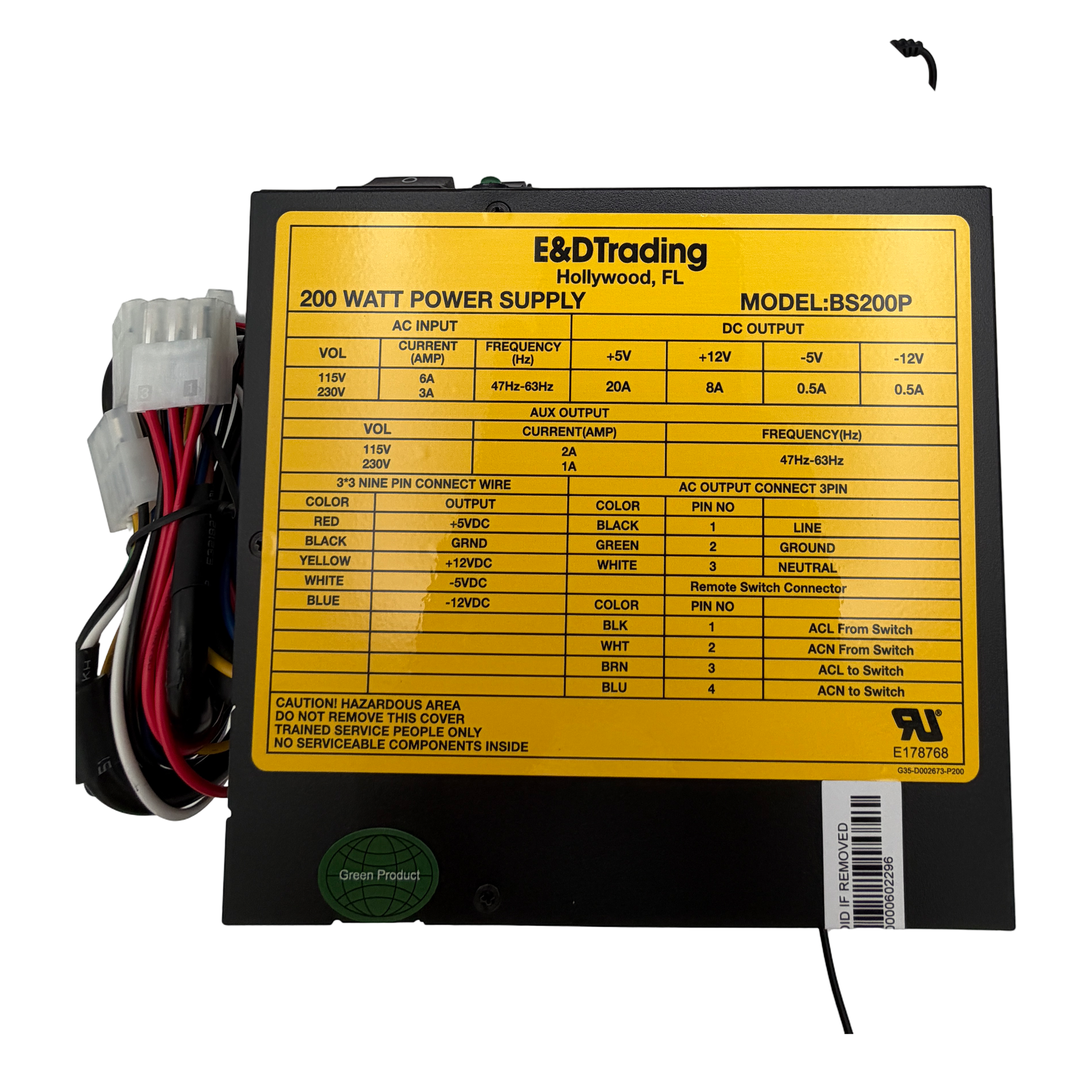 200w 6AMP Pacific Electronics Power Supply